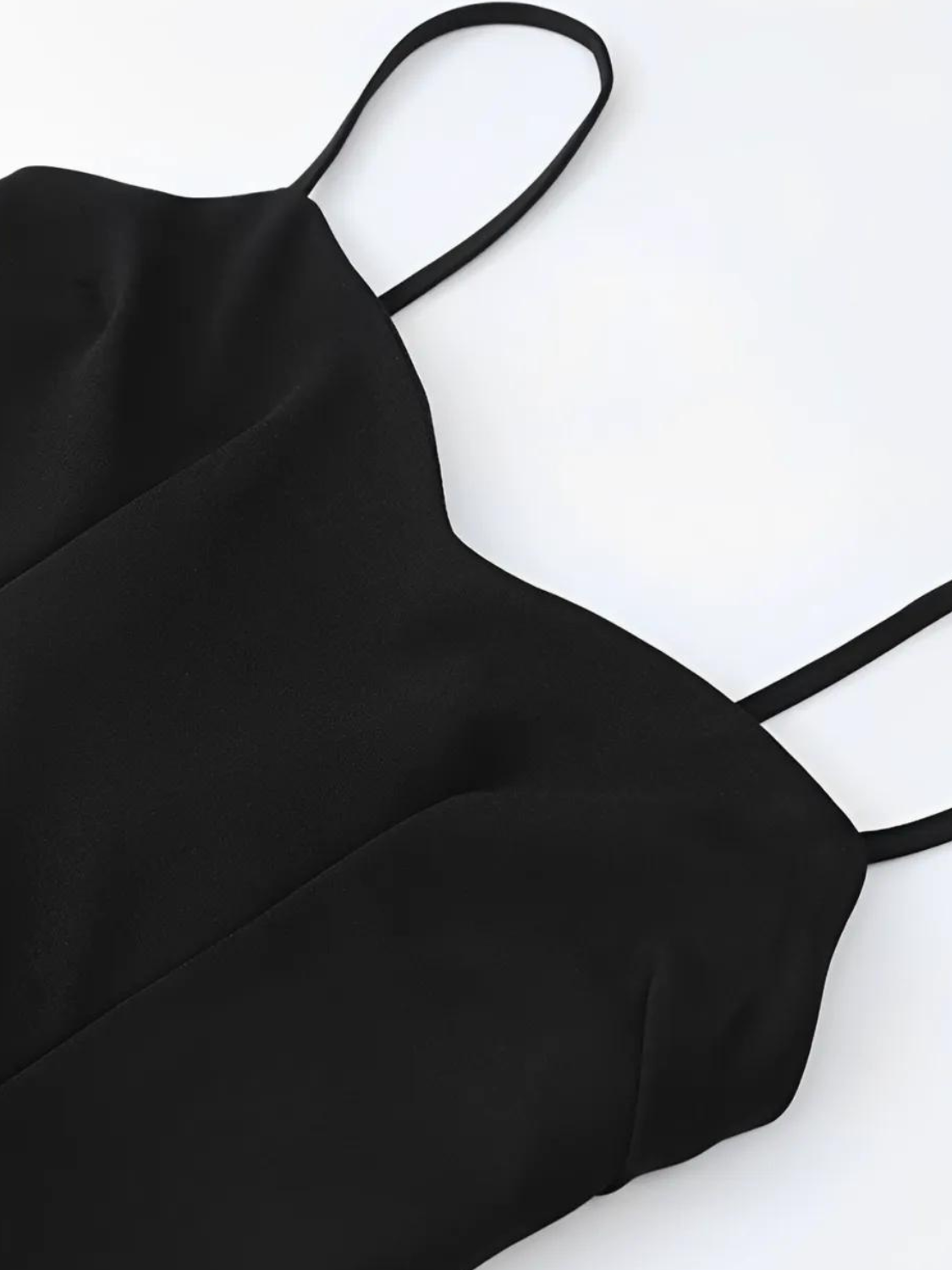Vestido Femenino Largo con Escote en Corazón, Tirantes Finos y Corsé Ajustado - Celine