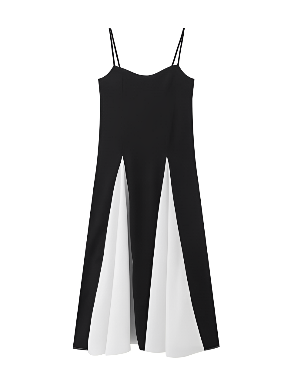 Vestido Femenino Largo con Escote en Corazón, Tirantes Finos y Corsé Ajustado - Celine