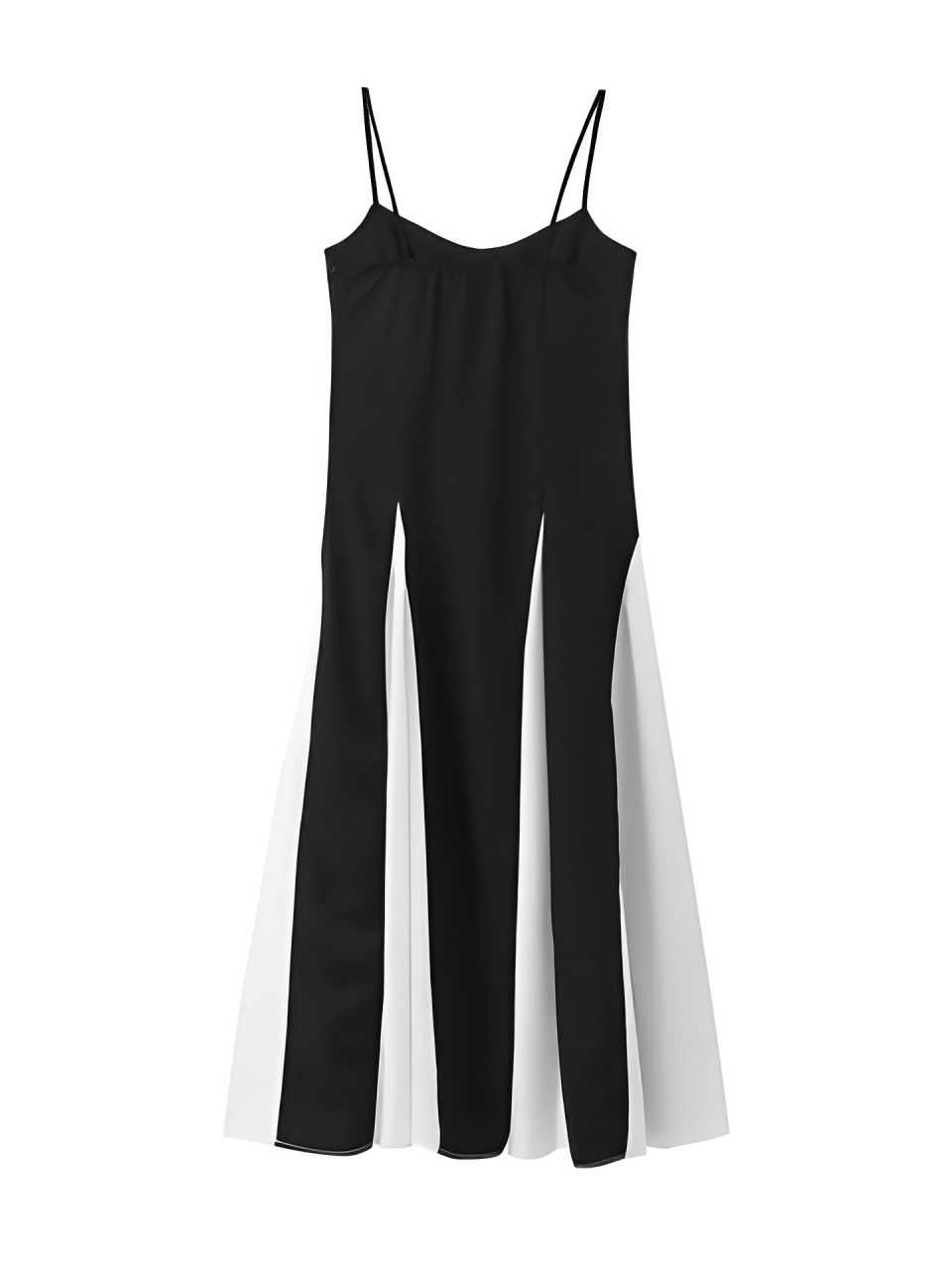 Vestido Femenino Largo con Escote en Corazón, Tirantes Finos y Corsé Ajustado - Celine