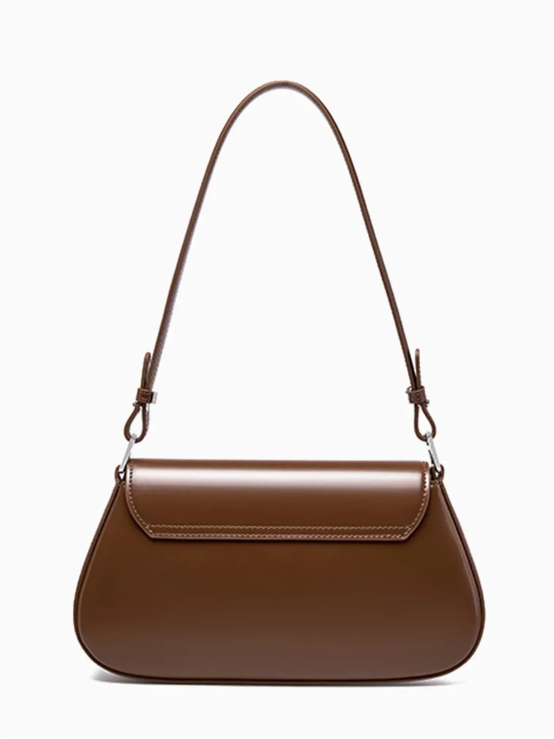 Bolsa Femenina Baguette de Hombro en Cuero con Asa Ajustable - Briana