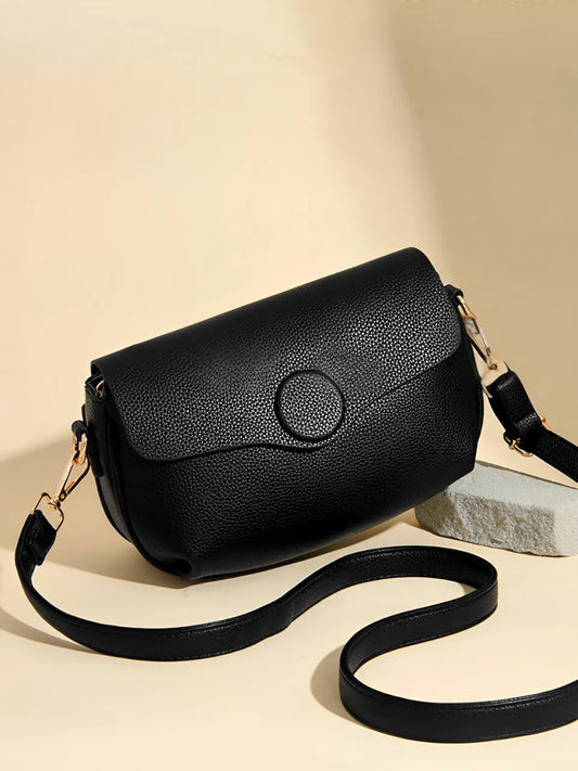 Bolsa Femenina de Hombro con Correa Ancha y Bolsillos con Cremallera - Jasmin