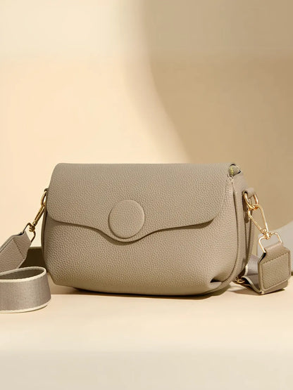Bolsa Femenina de Hombro con Correa Ancha y Bolsillos con Cremallera - Jasmin