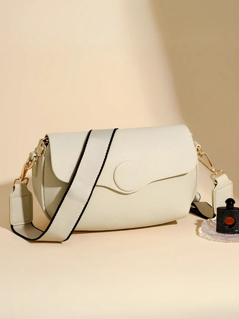 Bolsa Femenina de Hombro con Correa Ancha y Bolsillos con Cremallera - Jasmin
